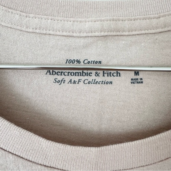 | abercrombie & fitch • taupe padded shoulder mini t-shirt dress • medium | - Picture 9 of 11